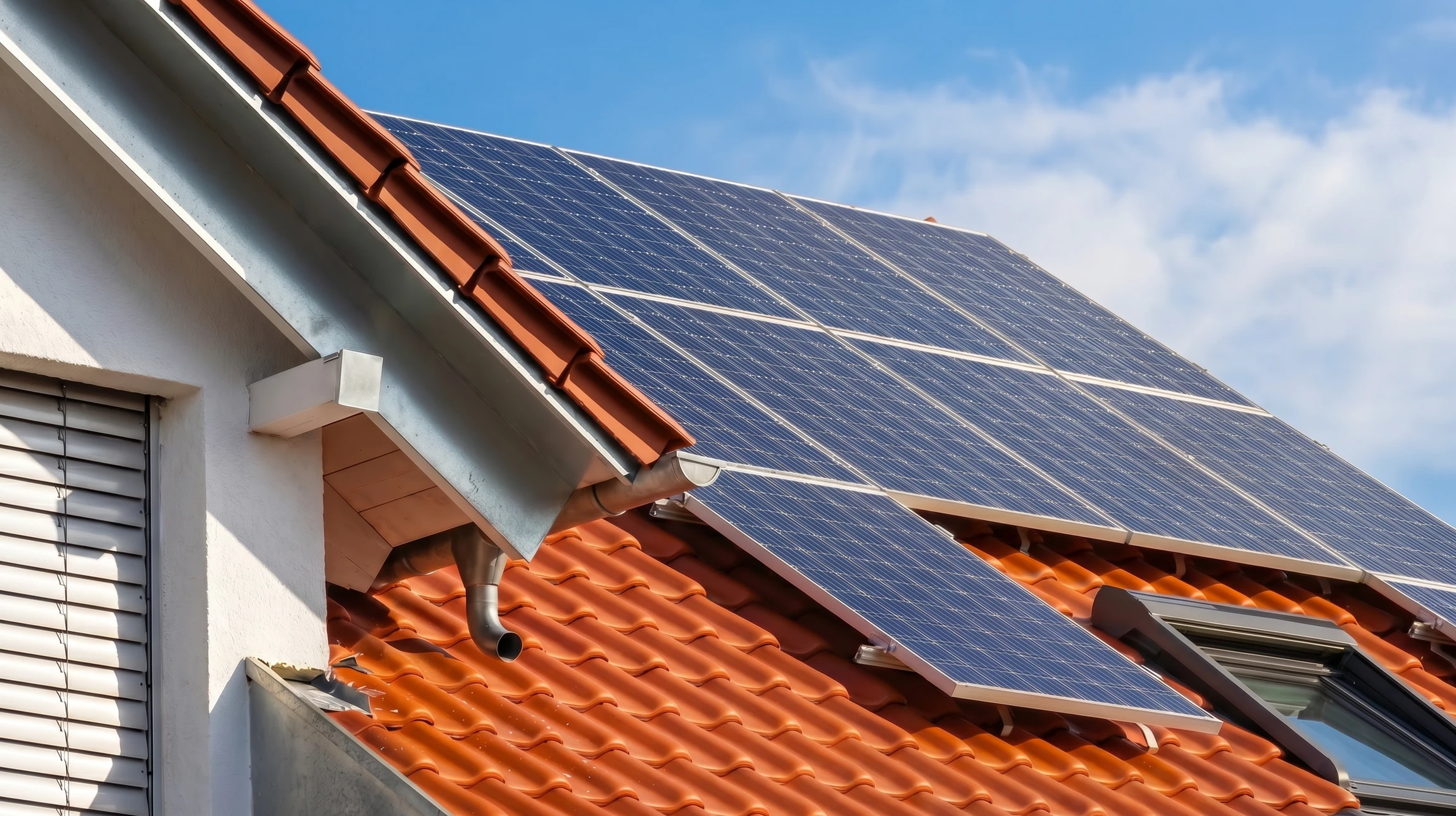Artisan en tenue professionnelle installant ou travaillant sur une pompe à chaleur air/air sur la façade d'une maison résidentielle, montrant clairement l'équipement technique extérieur. L'image doit transmettre le professionnalisme et l'expertise en systèmes de chauffage et climatisation respectueux de l'environnement.